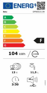 Lave-vaisselle Beko DFN05311W occasion - Image 4