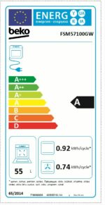 Cuisinière BEKO VITROCERAMIQUE 50 cm | FSM57100GW - Image 4