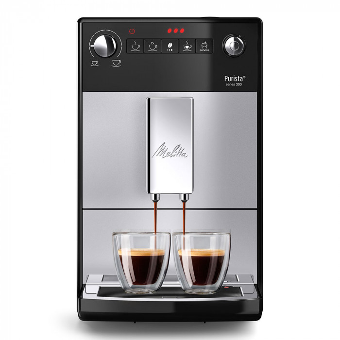 melittasilverfrontjpg Machine à café Melitta Purista F20/0-101 Argenté - Image 1