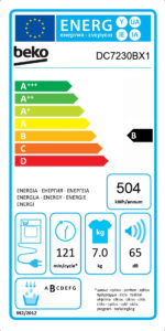 Sèche-linge 7kg Beko DC7230BX1 - Image 3