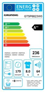 Sèche-linge Pompe à chaleur Grundig GT5P6823W0 8KG - Image 4