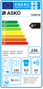 Sèche-linge ASKO 8kgs T208H.W + 5 ans de garantie - Image 10