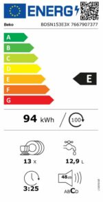 Lave-vaisselle intégrable BEKO BDSN153E3X - Image 6