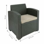 Salon de jardin Rattan Loungeset 4 pièces - Image 5