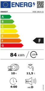 Lave-vaisselle full intégrable 10 couverts Indesit DSIE 2B10 - Image 7