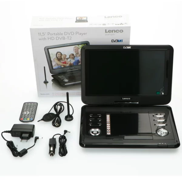 Lenco DVP-1273 - Lecteur DVD portable de 12 pouces avec récepteur DVB-T2 - Image 18