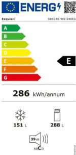 Exquisit SBS146-WS-040ES - frigo américain - distributeur d'eau - 439 litres - argent - Image 2