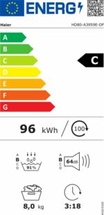 Sèche-linge pompe à chaleur 8kgs HAIER HD80-A3959-DF - Image 6