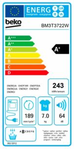 Sèche-linge Beko 7kgs A+ BM3T3722W - Image 5