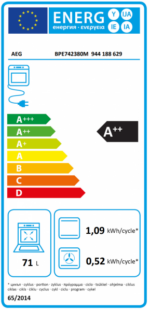 Four AEG Pyrolyse tactile de 71 litres BPE742380M - Image 6