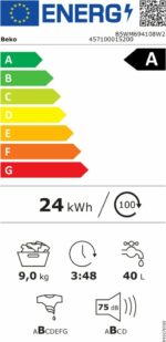 Lave-linge Beko 9 kgs B5WM694108W2 - Image 5
