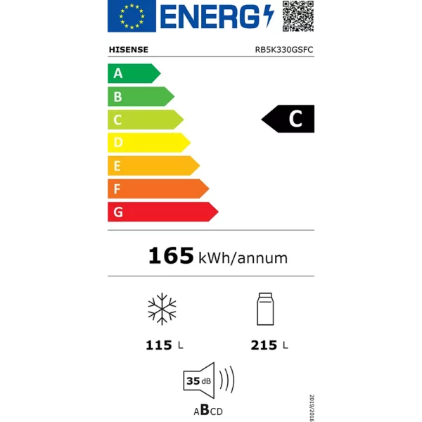 Réfrigérateur combiné Hisense RB5K330GSFC - Image 6