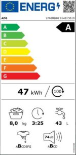 Lave-Linge 8kg AEG LF62R840 - Image 9