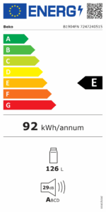 Réfrigérateur encastrable 125L BEKO B1904N - Image 5
