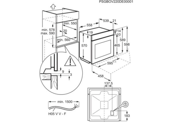 Four encastrable pyrolyse Electrolux KOFFP46BK - Image 9