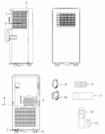 Climatiseur mobile airco Fuave 9000BTU ACB09K01 - Image 3