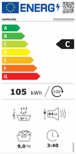 Sèche-linge Samsung 9kgs pompe à chaleur DV9UDG52A0AHEN - Image 6