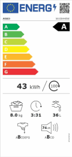 Lave-linge ASKO 8kgs W10844BW + 5 ans de garantie - Image 4