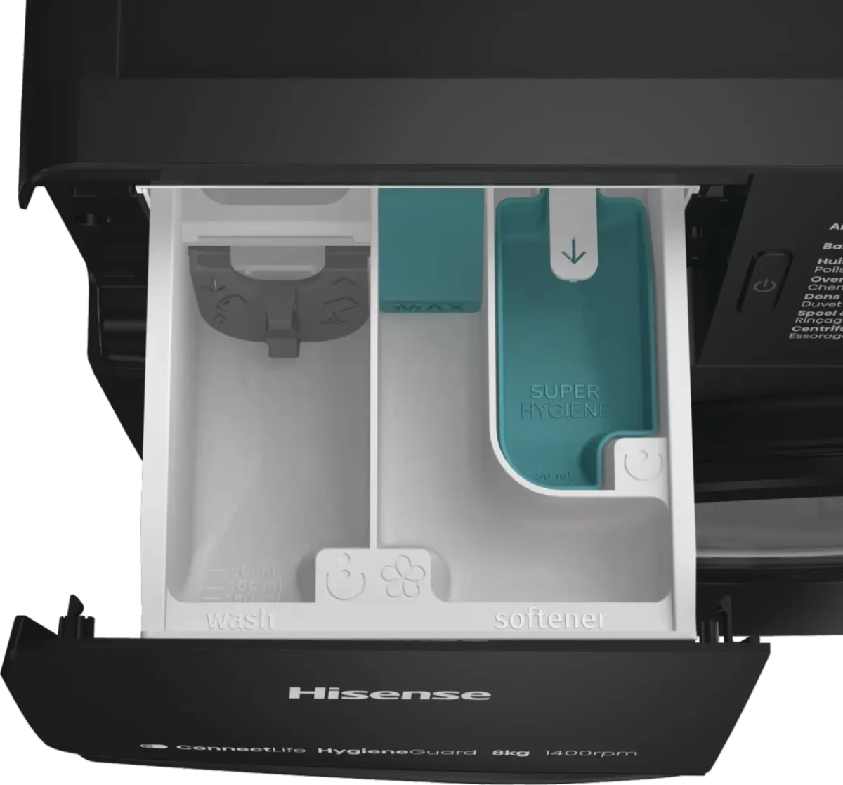 Lave-linge Hisense 8 kg WF3V843BB/BLX Noir - Image 4