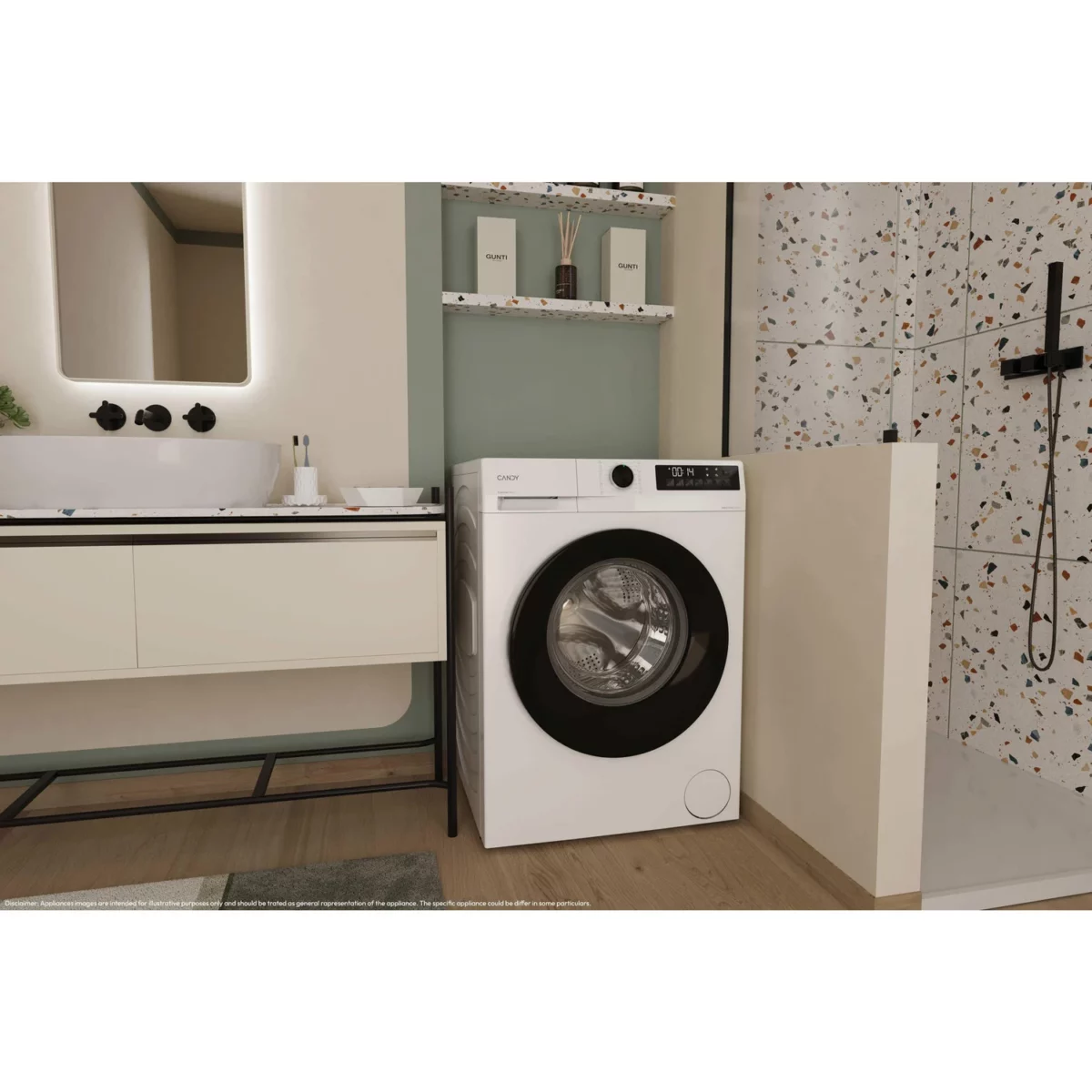 Lave-linge séchant Candy ProWash&Dry 300 GWD 4106B8-S 10/6 kg Blanc - Image 2