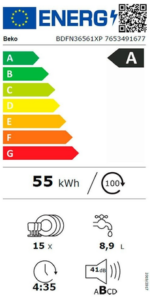 Lave-vaisselle pose libre Beko BDFN36561XP - Image 7