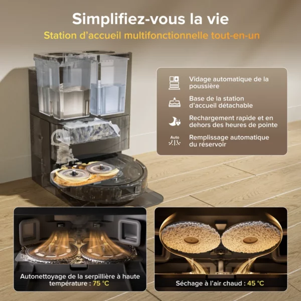 Aspirateur robot Roborock Qrevo S ProX noir - Image 5